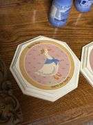 Assorted Decorative Collectibles: Framed Art, Mini Red Wagon, Floral Plaque, and More