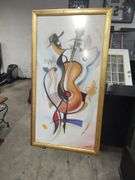 GEE CLEF FRAMED PAINTING - 22X42