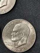 1974 Eisenhower "Ike" Silver Dollar Coins - Lot of 3