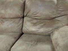 Brown Three-Seat Reclining Sofa
