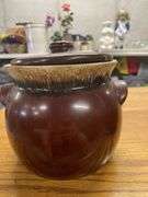 Brown Drip Glaze Pitcher and Bean Pot with Lid