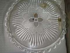 Set of Three Glass Serving Platters