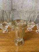 Assorted Glassware Lot: Drinking Glasses and Dessert Bowls
