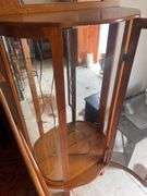 Curved Glass Display Cabinet with Lighting
