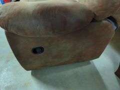 Brown Three-Seat Reclining Sofa
