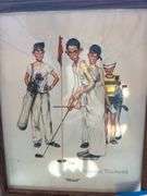 Assorted Home Decor - Norman Rockwell Print, Mason Jar Table Lamp, and More