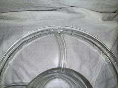 Set of 3 Clear Glass Serving Trays