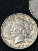 Three 1924 Peace Silver Dollars