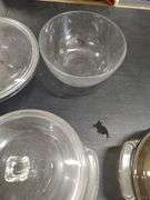 PYREX AND ANCHOR MIXING BOWLS AND ETC