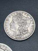 THREE MORGAN SILVER DOLLARS
