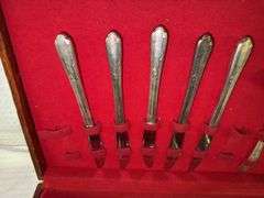 Silverware Set in Wood Case