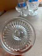 Set of Six Clear Glass Dessert Bowls
