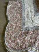 Floral Pattern Quilted Throw Blanket