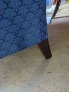 Wingback Recliner Chair with Blue Patterned Fabric