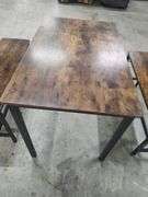 DINING TABLE WITH 2 BENCH SEATS - TABLE MEASURES 43X28X30 BENCHES ARE 20 INCHES FLOOR TO SEAT
