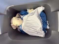 Decorative Pot, Fabric and Stuffed Toy Lot