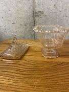 Elegant Clear Glass Candy Dish with Lid