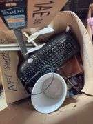 BOXES OF GENERAL HOUSEHOLD ITEMS AND CLOTHES