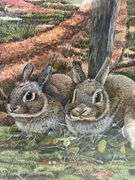 Framed Limited Edition Print - Mail Pouch Barn & Rabbits