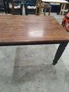 FARMHOUSE STYLE DINING TABLE DOES HAVE SOME FINISH SCUFFS - 60X36X30