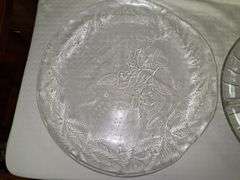 Set of Three Glass Serving Platters