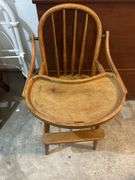 Wooden Baby High Chair with Tray