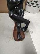 CARVED WOOD STATUE 19 INCHES TALL
