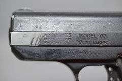 Hi-Point C9 Pistol In 9MM Luger Caliber, has safety on left rear of slide, adjustable sights, one single stack magazine, about good condition, no box or book, SN-P1409435.
