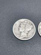 TWELVE MERCURY DIMES
