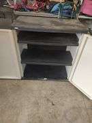 2 DOOR HARD PLASTIC STORAGE CABINET - 35X18X36