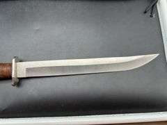 Fixed Blade Knife with Leather Handle and Sheath
