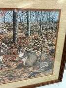 Framed Steve St. Clair Print - Squirrels in Autumn