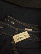 A VARIETY OF WOMENS JEANS- 1- PAIR OF JEAN SHORTS- SIZES 10- 12- 14- DIFFERENT BRANDS