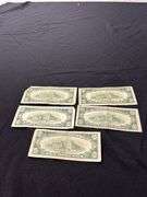Lot of Five $10 United States Federal Reserve Notes