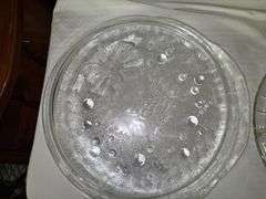 Set of Three Glass Serving Platters