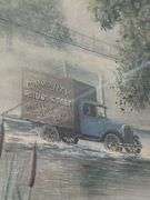 Fred Thrasher 1978 "Community Rolling Store" Truck Scene Framed Art
