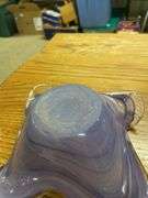 Assorted Glassware: Purple Art Glass Bowl, Covered Dish, and Brown Glass Baking Pan