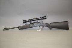 Rossi Break-Down Single Shot Rifle In .22 LR Caliber With a 3-9 Power Scope.