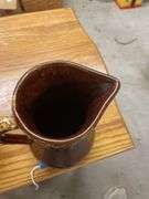 Brown Drip Glaze Pitcher and Bean Pot with Lid