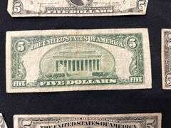 Lot of Ten US Five Dollar Bills