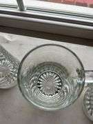Set of 4 Glass Beer Mugs with Paneled Bases