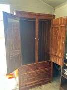 Solid Wood Armoire with Drawers