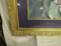 Framed Floral Watercolor Painting