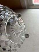 Set of Two Pressed Glass Diamond Pattern Bowls