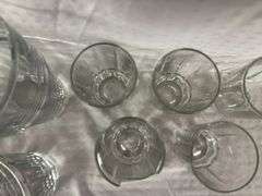 Set of 9 Glass Drinking Glasses