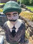 Concrete Golf Caddy Lawn Statue