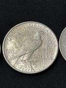 Three 1923 Peace Silver Dollars