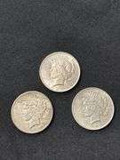 1923 Peace Silver Dollars - Lot of 3