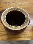 Brown Drip Glaze Pitcher and Bean Pot with Lid