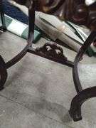 CARVED MARBLE TOP TABLE - 32X24X29